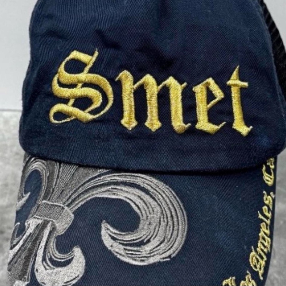 Gold Embroidered Black Baseball Cap - Men